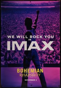 7x0194 BOHEMIAN RHAPSODY IMAX DS bus stop 2018 Rami Malek in the title role as Freddie Mercury!