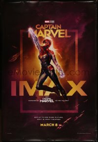 7x0195 CAPTAIN MARVEL IMAX DS bus stop 2019 Brie Larson in title role, experience it to the fullest!