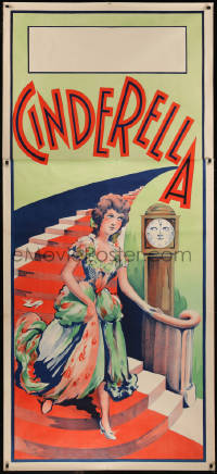 7x0162 CINDERELLA stage play English 3sh 1930s art of classic fairy tale character & carriage!