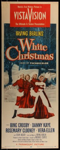 7x0050 WHITE CHRISTMAS insert 1954 Bing Crosby, Danny Kaye, Clooney, Vera-Ellen, musical classic!