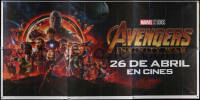 7y0020 AVENGERS: INFINITY WAR Argentinean 84x168 2018 montage art of Marvel Comics superheroes, rare