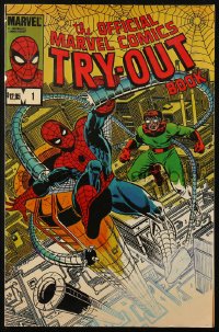 7y0056 OFFICIAL MARVEL COMICS TRY-OUT 11x17 softcover book 1983 Jim Shooter trying to hire people!