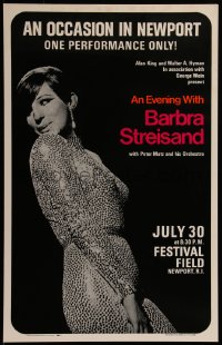 7y0035 EVENING WITH BARBRA STREISAND 14x22 commercial poster 1980s full-length in skin-tight outfit!