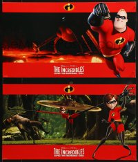 7y0014 INCREDIBLES 8 10x17 LCs 2004 Disney/Pixar animated superhero family, cool widescreen images!