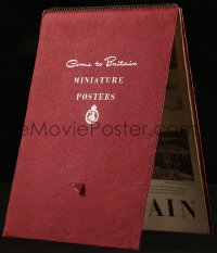 7y0052 COME TO BRITAIN MINIATURE POSTERS hardcover English travel brochure 1950s famous landmarks!