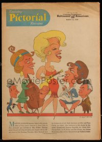 7y0038 SOME LIKE IT HOT newspaper section March 15, 1959 Kapralik art on Baltimore American cover!
