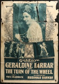 7y0006 TURN OF THE WHEEL rotogravure 1sh 1918 Geraldine Farrar saves broke Monte Carlo gambler, rare!