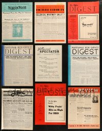 7z0507 LOT OF 10 EXHIBITOR MAGAZINES 1930s-1940s great images & articles for theater owners!