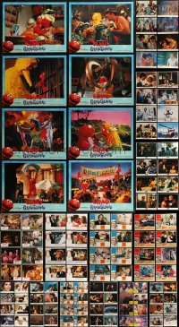 7z0352 LOT OF 127 LOBBY CARDS 1970s-1990s complete sets from a variety of different movies!