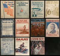 7z0418 LOT OF 11 WWI 11X14 SHEET MUSIC 1910s a variety of great patriotic songs!