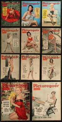7z0444 LOT OF 11 1957 PICTUREGOER ENGLISH MOVIE MAGAZINES 1957 filled with great images & articles!
