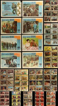 7z0360 LOT OF 104 LOBBY CARDS 1950s-1960s complete sets from a variety of different movies!