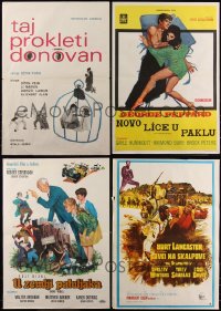 7z0061 LOT OF 10 FORMERLY FOLDED YUGOSLAVIAN POSTERS 1950s-1970s from a variety of movies!