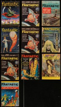7z0505 LOT OF 10 FANTASTIC MAGAZINES 1954-1967 filled with great sci-fi images & articles!