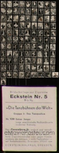 7z0193 LOT OF 100 DIE TANZBUHNEN DER WELT GERMAN CIGARETTE CARDS 1930s great portraits of dancers!