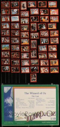 7z0205 LOT OF 110 WIZARD OF OZ TRADING CARDS 1990 great scenes from the movie!