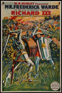 8a0077 RICHARD III S2 poster 2000 incredible & striking art of the King fighting a knight!
