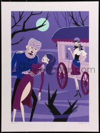 8a0038 SHAG'S UNIVERSAL MONSTERS signed #26/150 18x24 art print 2013 gypsy holding leash by Wolfman!