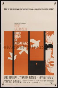 8b0021 BIRDMAN OF ALCATRAZ linen 1sh 1962 Burt Lancaster in John Frankenheimer's prison classic!