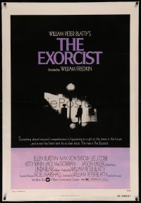 8b0061 EXORCIST linen 1sh 1974 William Friedkin, Von Sydow, horror classic from William Peter Blatty!