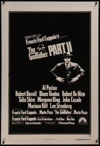 8b0080 GODFATHER PART II linen 1sh 1974 art of Al Pacino in Francis Ford Coppola classic sequel!