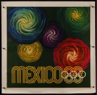 8c0035 1968 SUMMER OLYMPICS linen 35x36 Mexican special poster 1968 XIX Olympic games, colorful art!