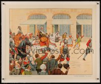8c0047 NOTRE HISTOIRE linen #6 34x42 French special poster 1931 Entree De Henry IV A Paris!