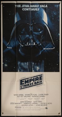 8d0020 EMPIRE STRIKES BACK 3sh 1980 Darth Vader helmet and mask in space, George Lucas classic!