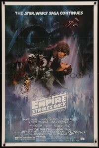 8d0059 EMPIRE STRIKES BACK studio style 1sh 1980 classic Gone With The Wind style art by Roger Kastel!