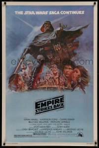 8d0062 EMPIRE STRIKES BACK style B studio style 1sh 1980 George Lucas classic, art by Tom Jung!