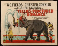 8d0039 TILLIE'S PUNCTURED ROMANCE 1/2sh 1928 wacky W.C. Fields with elephant, super rare poster!