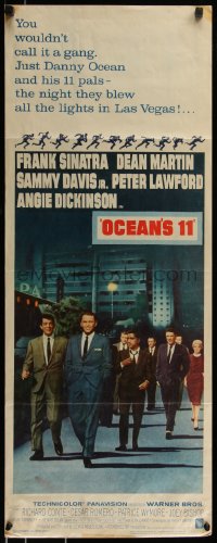 8d0077 OCEAN'S 11 insert 1960 Sinatra, Martin, Davis Jr, Dickinson, Lawford, best image of Rat Pack!