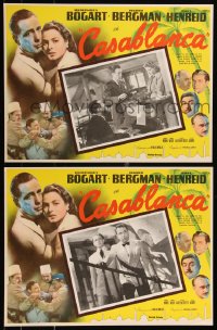 8d0097 CASABLANCA 8 Mexican LCs R1960s Humphrey Bogart, Ingrid Bergman, Henreid, Rains, Peter Lorre!