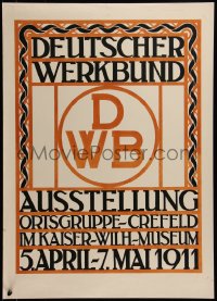 8d0083 DEUTSCHER WERKBUND 20x28 German museum/art exhibition 1911 Kaiser Wilhelm Museum in Krefeld!