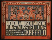 8d0193 NIEDERLANDISCH-INDISCHE KUNSTAUSSTELLUNG 29x37 German art exhibition 1906 Thorn-Prikker art!