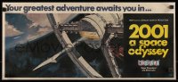 8d0014 2001: A SPACE ODYSSEY Cinerama 12x26 standee 1968 Stanley Kubrick, space wheel art, rare!