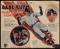 8d0180 BABE COMES HOME herald 1927 baseball legend Babe Ruth is in the movies now, ultra rare!