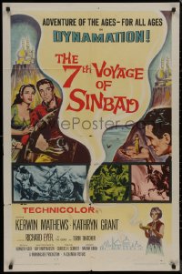 8f0487 7th VOYAGE OF SINBAD 1sh 1958 Ray Harryhausen fantasy classic, Dynamation montage!