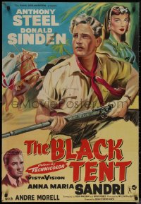 8f0004 BLACK TENT English 1sh 1957 soldier Anthony Steele marries the Sheik's daughter, cool art!