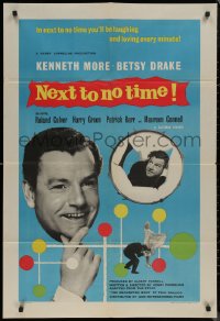 8f0026 NEXT TO NO TIME English 1sh 1958 Kenneth More, you'll be laughing and loving every minute!