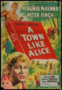 8f0036 TOWN LIKE ALICE English 1sh 1956 Virginia McKenna, Peter Finch, from Nevil Shute book!