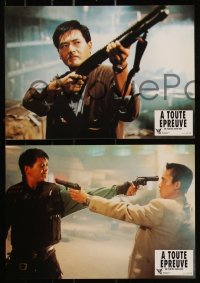 8f0063 HARD BOILED 12 French LCs 1995 John Woo, great action images of Chow Yun-Fat!