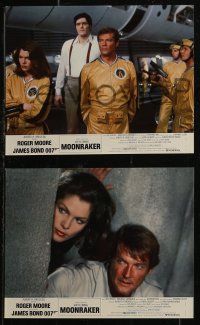 8f0067 MOONRAKER 12 style B French LCs 1979 many images of Roger Moore as James Bond, different!