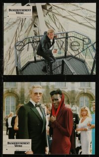 8f0077 VIEW TO A KILL 12 French LCs 1985 Roger Moore as James Bond 007, Walken, Grace Jones!