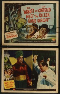 8g0570 ABBOTT & COSTELLO MEET THE KILLER BORIS KARLOFF 8 LCs 1950 great images of Bud and Lou!