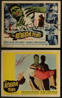 8g0576 ALLIGATOR PEOPLE 8 LCs 1959 one signed by Beverly Garland, they'll make your skin crawl!