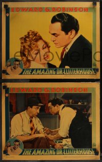 8g1037 AMAZING DR. CLITTERHOUSE 3 LCs 1938 great images of Edward G. Robinson & Claire Trevor!