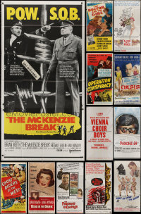 8h0425 LOT OF 12 FOLDED THREE-SHEETS 1940s-1960s great images from a variety of different movies!