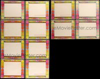 8h0200 LOT OF 10 11X14 PRINTED BACKGROUNDS 1970s use them to display your favorite 8x10 stills!