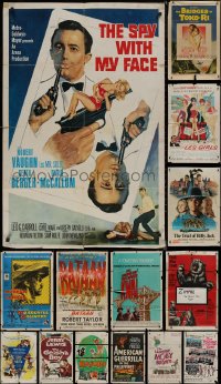 8h0069 LOT OF 17 FOLDED ONE-SHEETS 1950s-1970s great images from a variety of different movies!